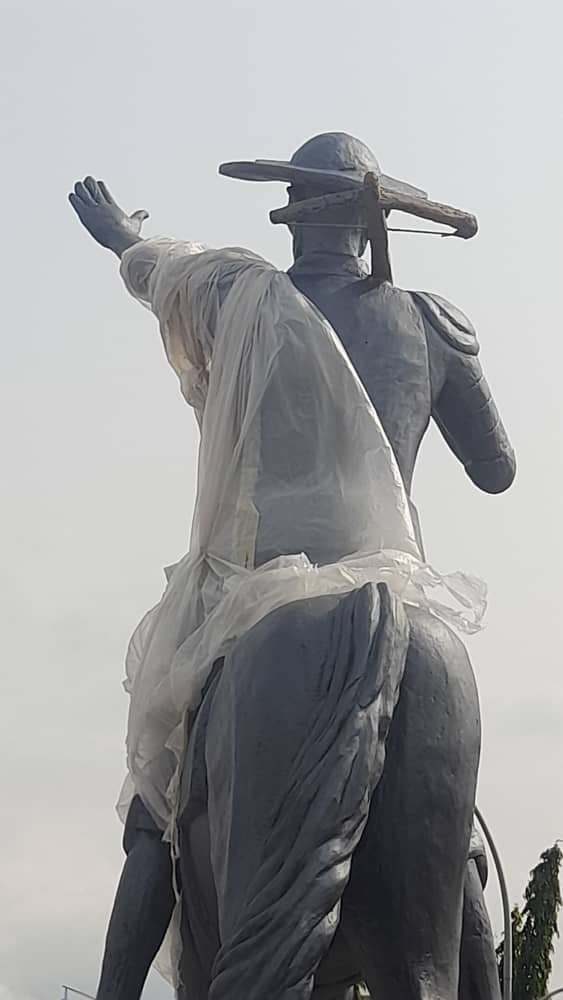 El don Quijote franquista erigido en la ciudad de Malabo